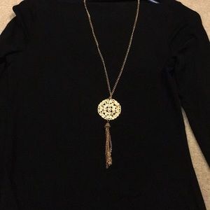 Medallion statement necklace